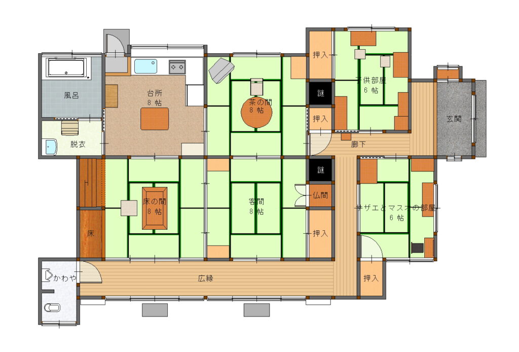 サザエさん!磯野家の恐怖な間取り図 | Home Plan Net.